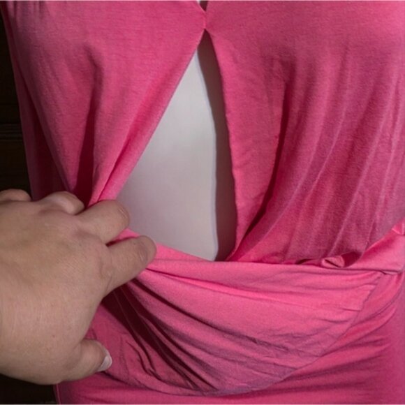 Lascana For Venus Sleeveless Surplice Dress Pink Size 4 - Picture 7 of 13